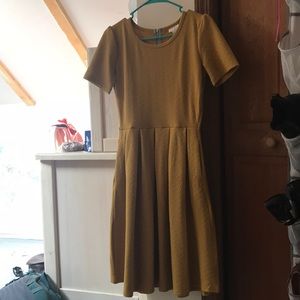 Mustard yellow Lula Roe Amelia Dress